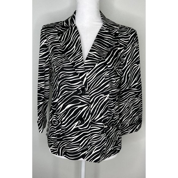 Notations S Zebra Print Jacket Blazer NWT New - Picture 1 of 9
